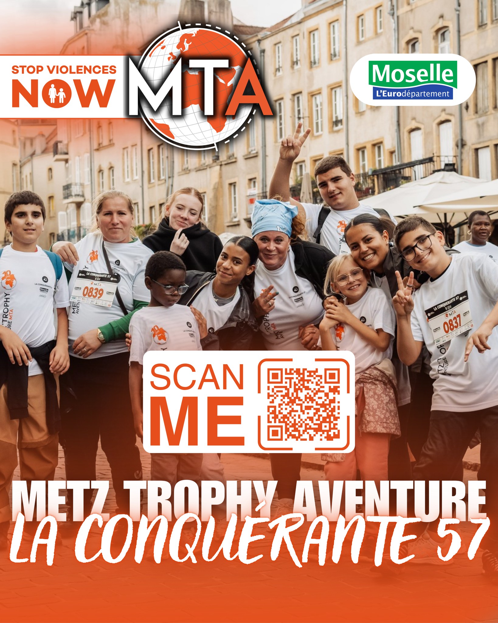 🧡 Metz Trophy Aventure — La Conquérante 57 @moselle_le_departement
La Conquérante 57, c’est bien plus qu’une marche : c’est un moment de solidarité, de partage et d’engagement.
👨👩👧👦 Entre amis, en famille, entre collègues ou en association, rejoignez les centaines de participant(e)s mobilisé(e)s dans les rues de Metz.
🚶♀️ Parcours de 5 km accessible à tous
📍 Départ : Place de la République – Metz
📅 Samedi 12 septembre 2026
⏰ Départ à 14h30
🎟️ Rejoignez le mouvement sur : metztrophy.com
#LaConquerante57 #MetzTrophyAventure #MarcheSolidaire #TousMobilises #Solidarite #Metz #Moselle #Lorraine #EnsemblePlusFort #CauseSolidaire #SportEtPartage #Mobilisation #WomenSupportWomen #BougerEnsemble