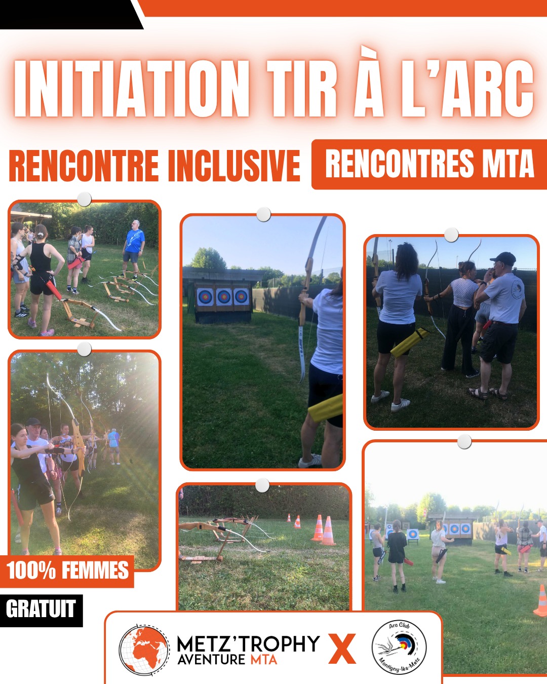 🏹 Initiation tir à l’arc : une rencontre inclusive ouverte à toutes ! 💜✨
Dans le cadre de nos rencontres MTA, nous avons eu le plaisir de proposer une initiation au tir à l’arc inclusive, ouverte à toutes et accessible aux personnes en situation de handicap 🌟
Encadrée par l’Arc Club de Montigny-lès-Metz, cette séance a permis de découvrir une activité alliant concentration, précision et maîtrise de soi, dans une ambiance conviviale et bienveillante 🎯😊
Un moment de partage, d’inclusion et de dépassement de soi, où chacune a pu évoluer à son rythme et vivre une belle expérience sportive 💪
Un grand merci à l’ensemble des participantes ainsi qu’aux encadrants de l’Arc Club de Montigny-lès-Metz pour leur accompagnement et leur engagement 👏
Vous souhaitez découvrir nos prochaines activités et rencontres ?
Inscrivez-vous dès maintenant 👇
https://www.metztrophy.com/programme-des-rencontres/
#MTA #MetzTrophyAventure #TirALArc #RencontreInclusive #SportPourTous #Handisport #Inclusion #SportAuFeminin #ArcClubMontignyLesMetz #BienEtre #DépassementDeSoi #SportSanté #FemmesActives #Accessibilité